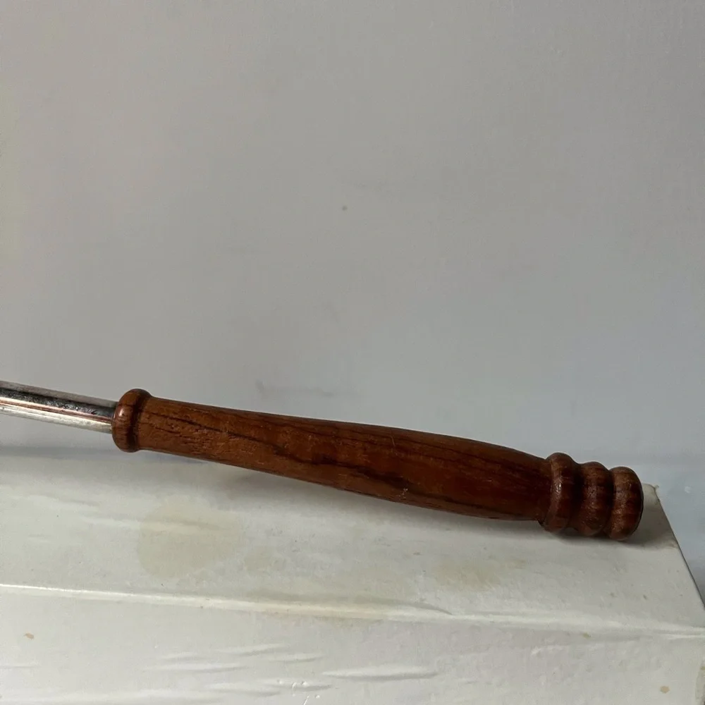 International Silver Co. Silverplated Wooden Handled Candle Snuffer